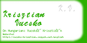 krisztian vucsko business card